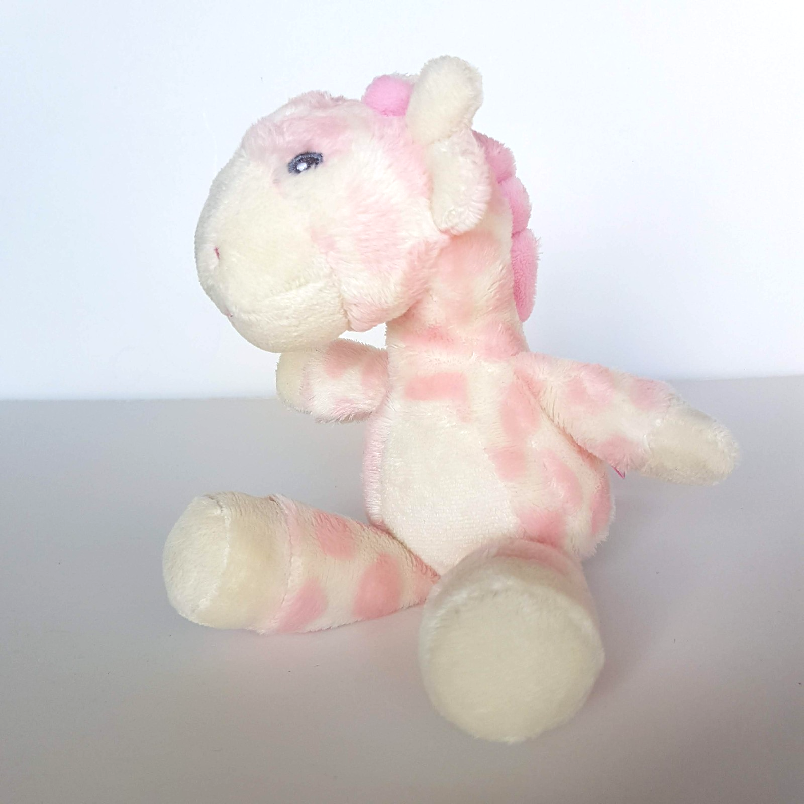 Gigio PINK GIRAFFE RATTLE Lovey Pink Plush Stuffed Animal Baby Soft Toy Cute Toy0