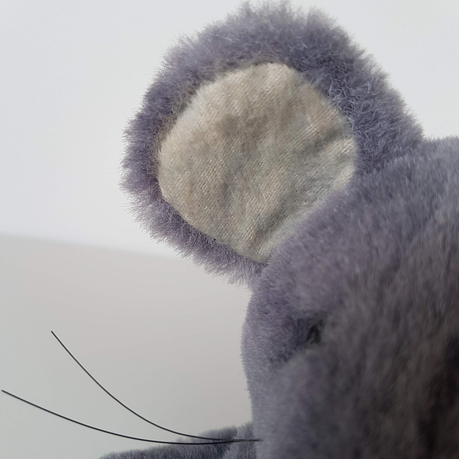 Blue Grey PLUSH SITTING MOUSE Handmade Rat 19cm Stuffed Animal Soft Toy Beanbag4