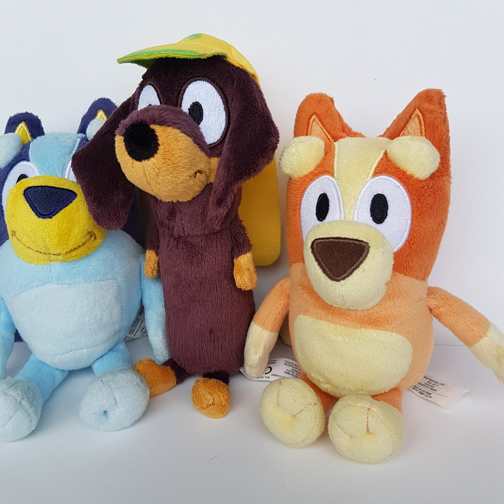 Bluey Plush Lot BINGO SNICKERS BLUEY Puppy Dog Stuffed Animal Soft Toy Genuine2