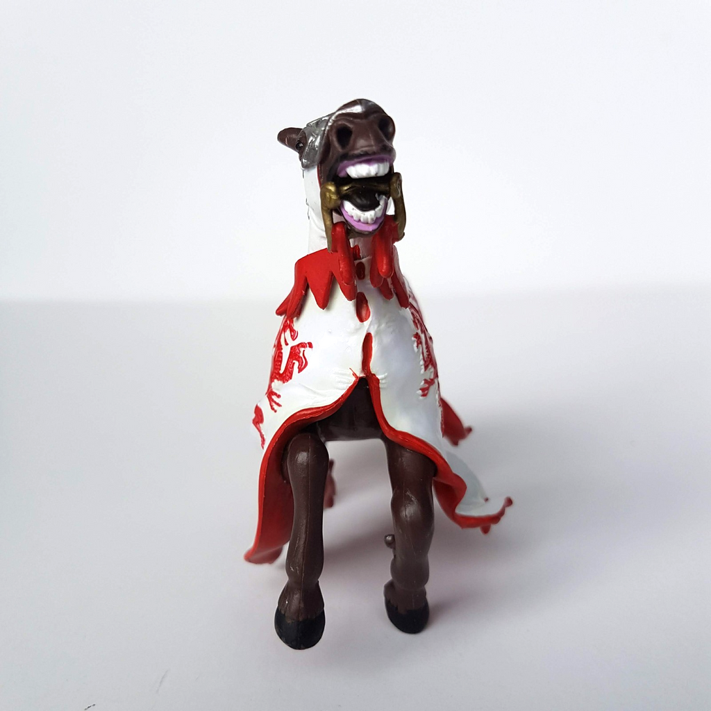 Papo MEDIEVAL KNIGHT HORSE 2006 White Red Dragon Action Figure Armour Kids Toy7
