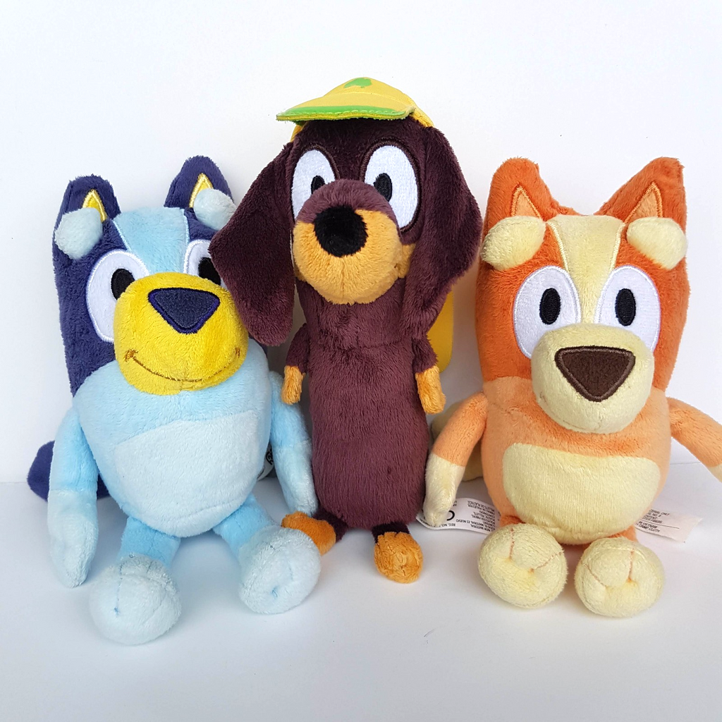 Bluey Plush Lot BINGO SNICKERS BLUEY Puppy Dog Stuffed Animal Soft Toy Genuine0