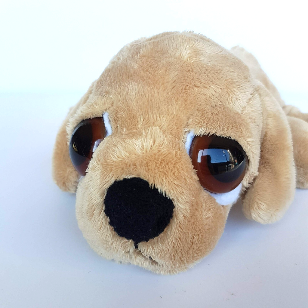 Russ DOG BARNEY Plush Lil' Peepers Big Eyes 27cm Stuffed Animal Floppy Soft Toy1