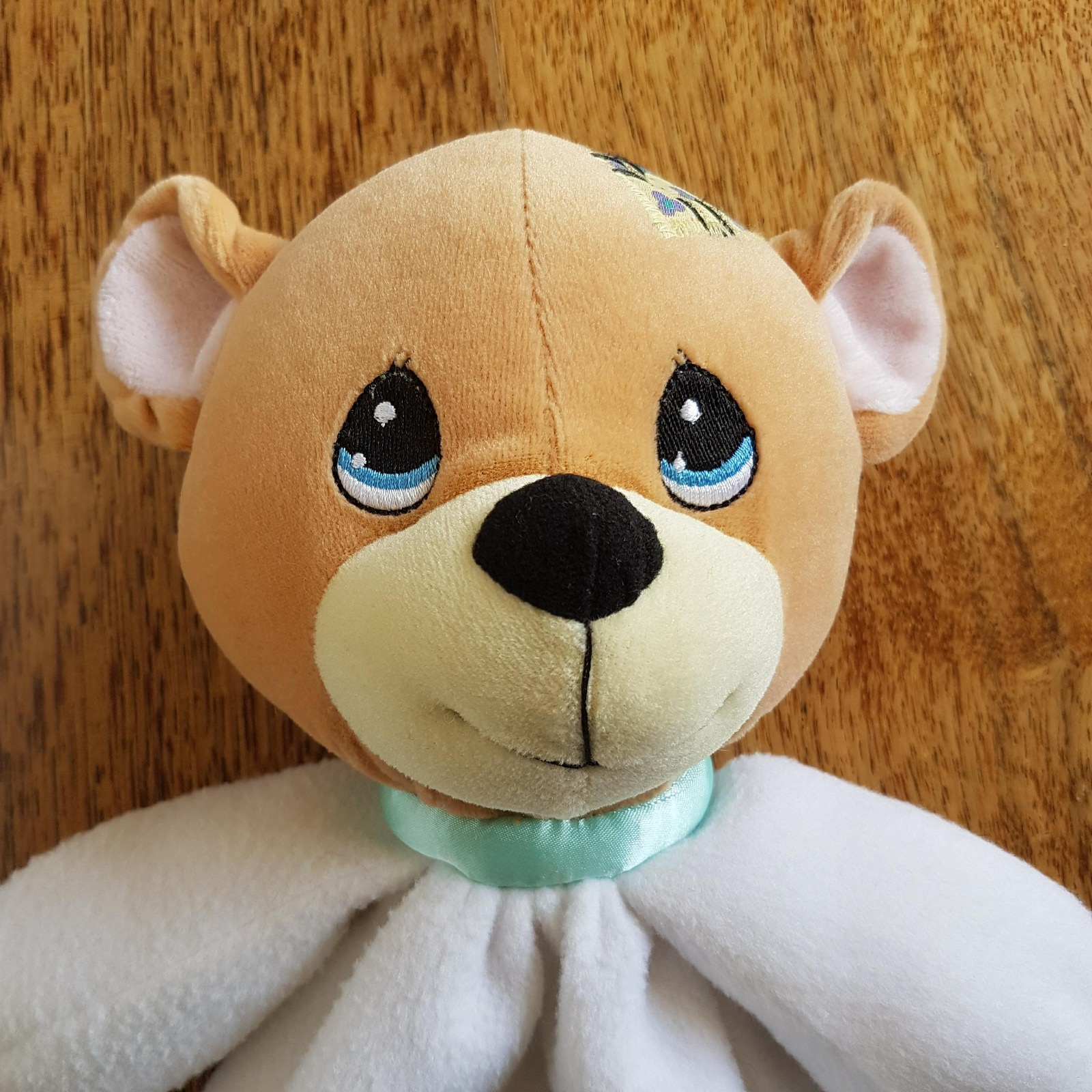 Rare PRECIOUS MOMENTS Baby Lovey BEAR Security Blanket Plush Comforter Soft Toy1