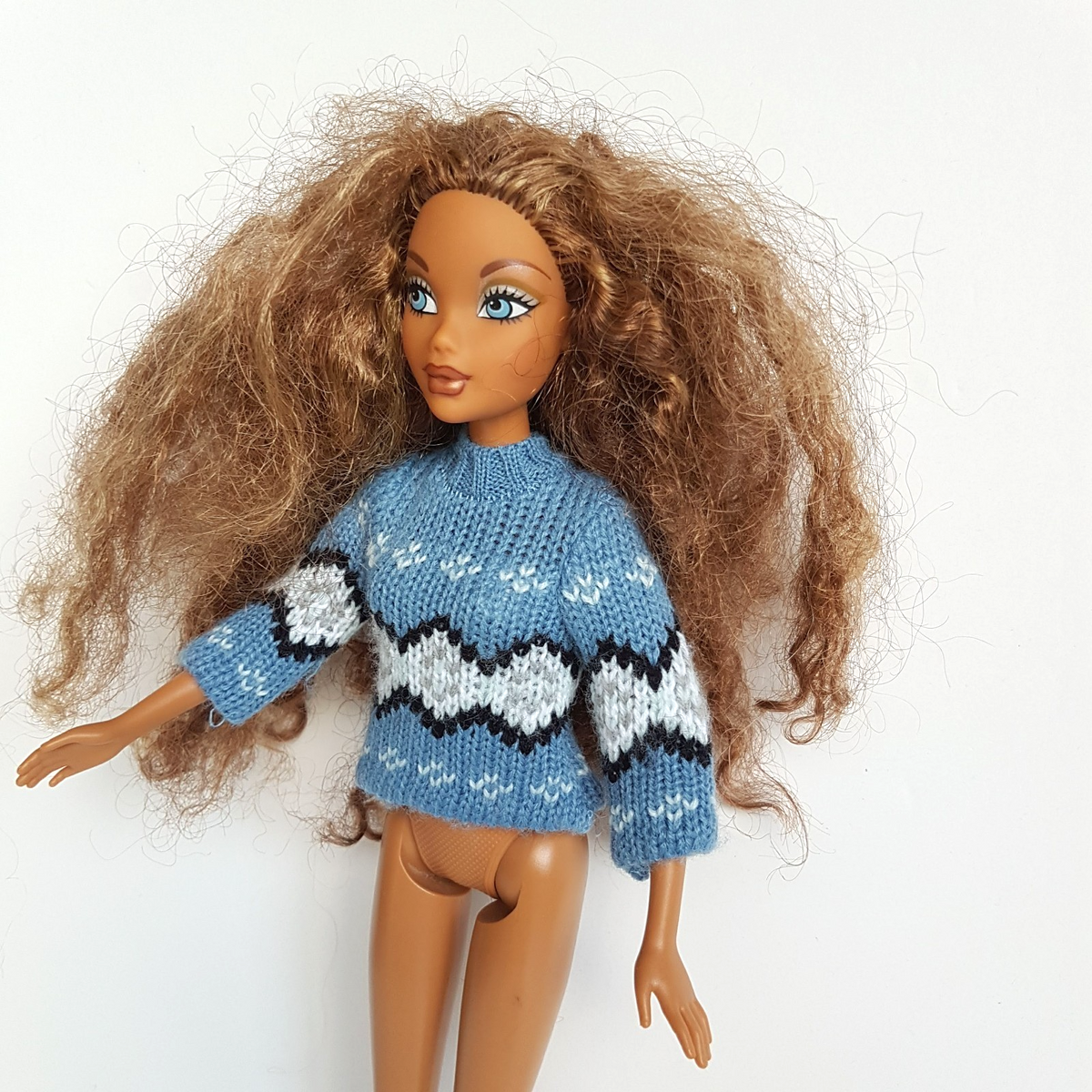 My Scene 1999 MADISON Doll Outfit Clothes Sweater Jumper Fashion Doll Curly Hair2