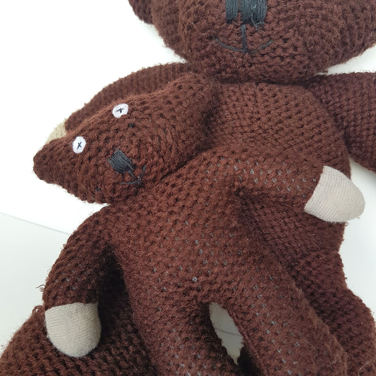 Genuine MR BEAN TEDDY BEARS Vintage 1996 Soft Toy Plush Stuffed Animal Knit Cute2
