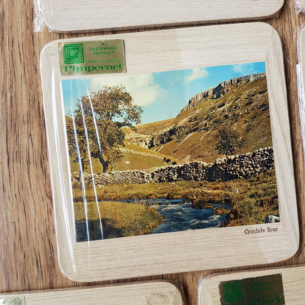 Pimpernel YORKSHIRE England Landmark Coasters Cork Backed Vintage 14cm Decor3
