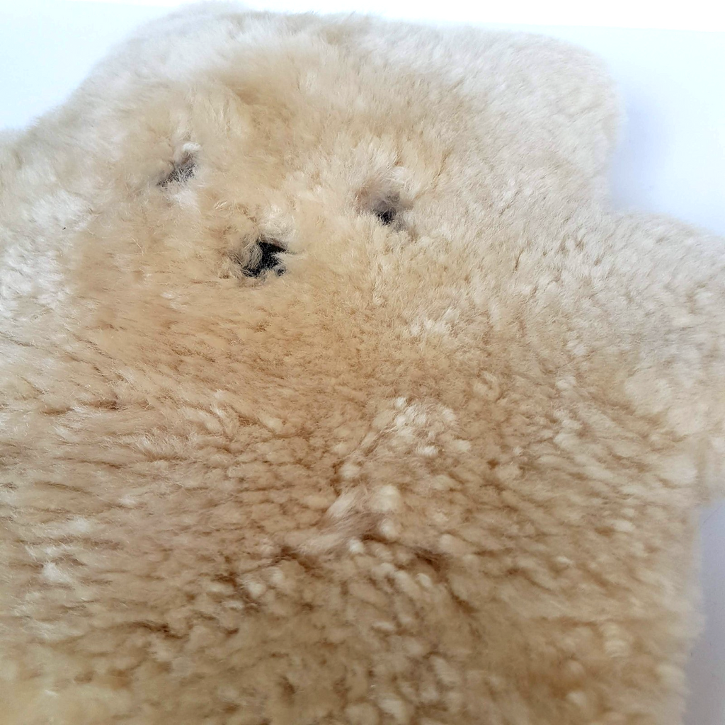 Oh Aldo 100% Australian Sheepskin FLAT BEAR Soft Toy 29cm Stuffed Animal Genuine2