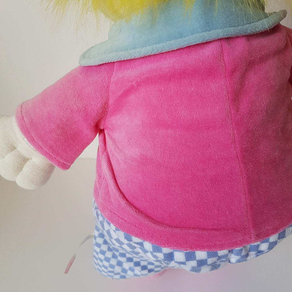 VTG Baby Boo Velour CIRCUS CLOWN Plush 62cm Stuffed Soft Toy Floppy Colour Block11