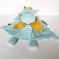 Fehn BLUE DRAGON Lovey Plush RATTLE Security Comforter Blanket Soft Toy Triangle0