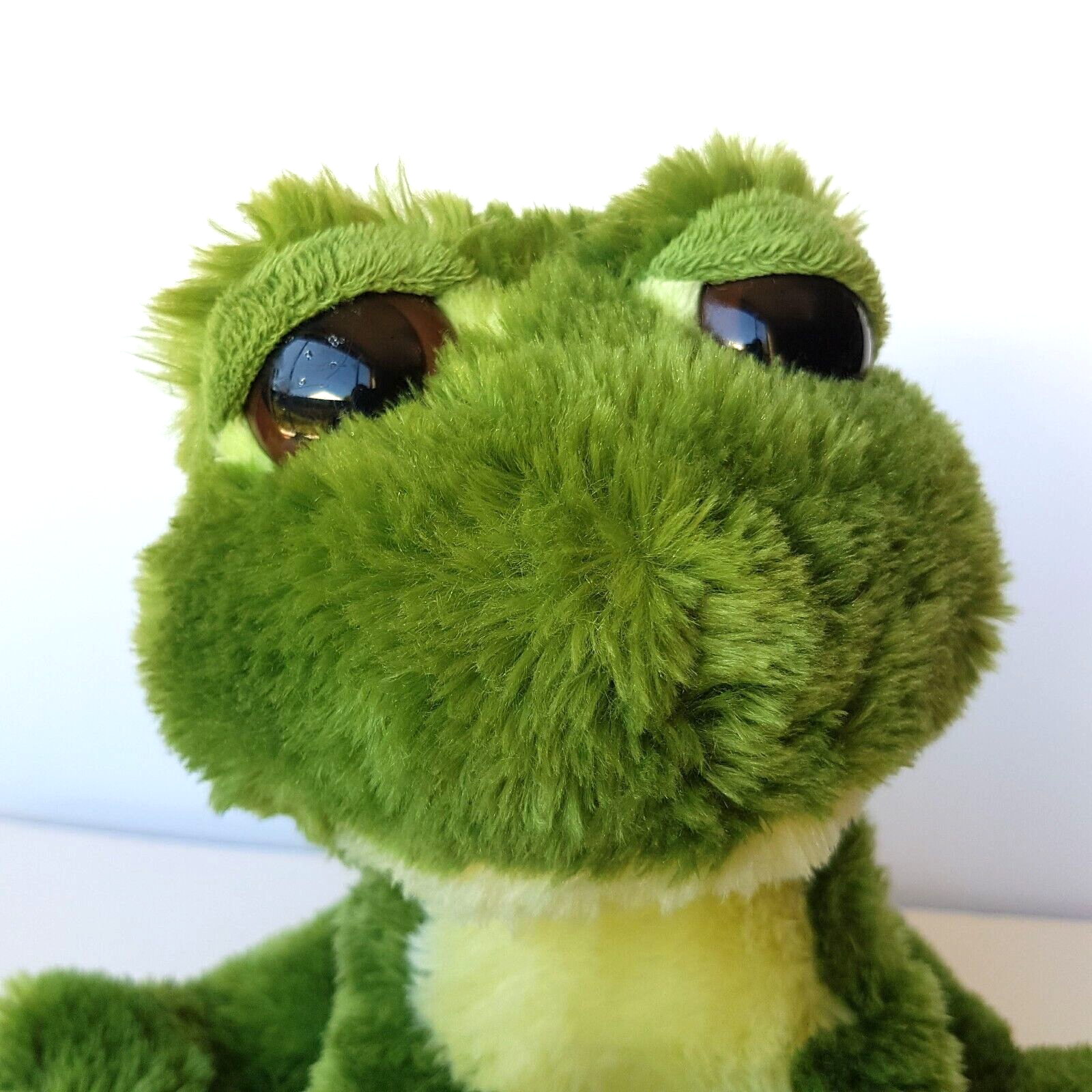 GREEN FROG Plush KORIMCO 22cms Soft Toy Stuffed Animal Reptile Beanbag Cuddle1