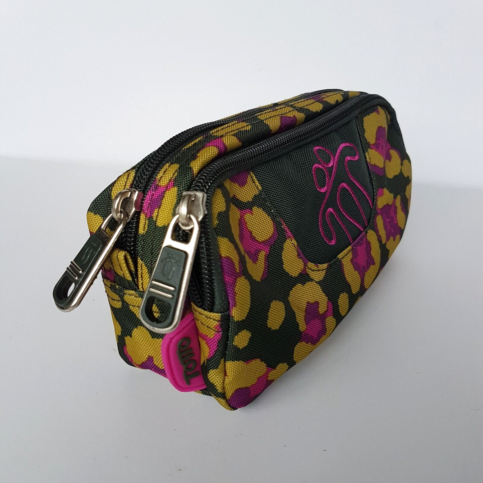 TOTTO Travel COSMETIC BAG Make Up Floral Pink Green Toiletry Travel Bags Holiday7