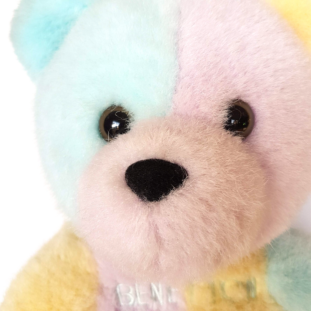 UNITED COLORS OF BENETTON Teddy Bear Colour Block 30cm Plush Rare Stuffed Animal15