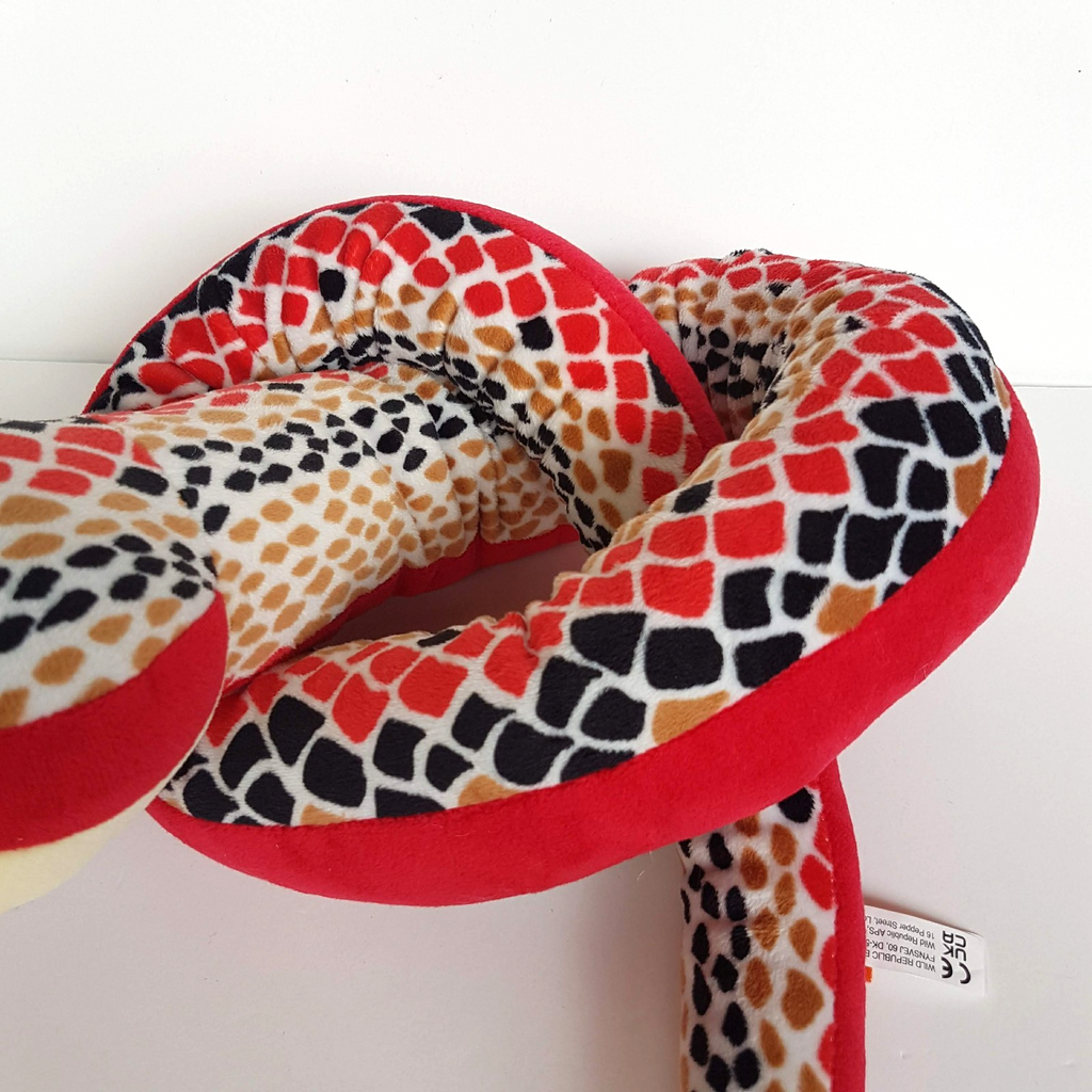 Wild Republic  130cm SNAKE Reptile Plush Soft Toy Stuffed Animal Red Black Green3