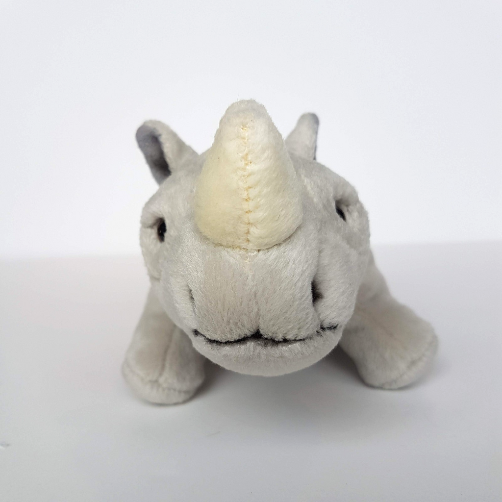 Leosco Korimco GREY RHINO Safari 22cm Plush Soft Toy Stuffed Animal Beanbag Cute3