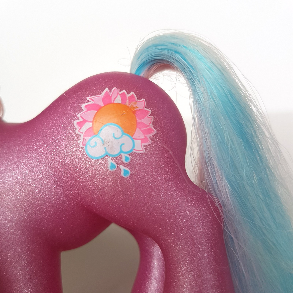My Little Pony SUNSHOWER Horse Hasbro Vinyl Toy 2002 Brushable Sun Clouds Rain11