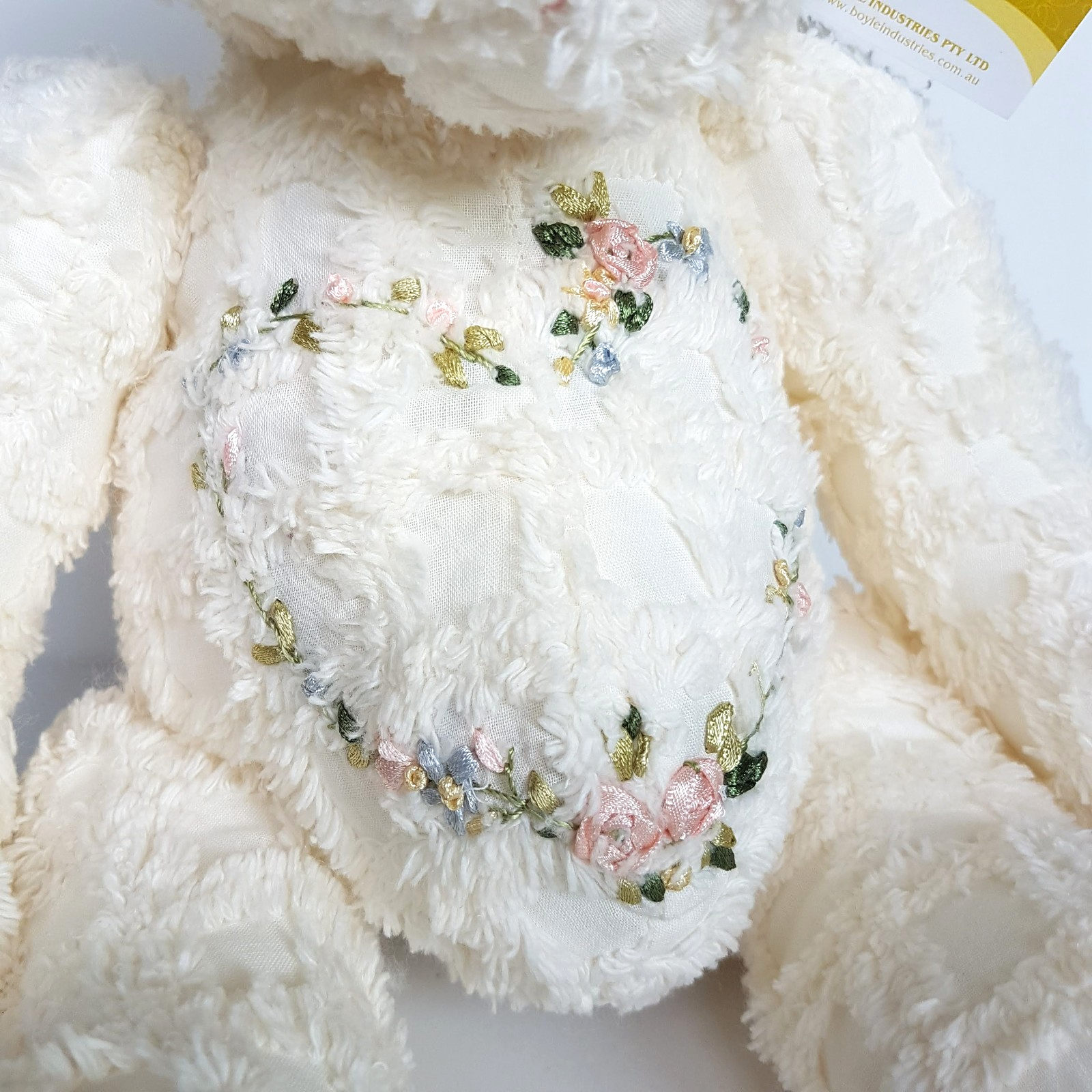 Boyle WHITE COUNTRY ROSE TEDDY BEAR Plush 40cm NEW TAGS Stuffed Animal Soft Toy2