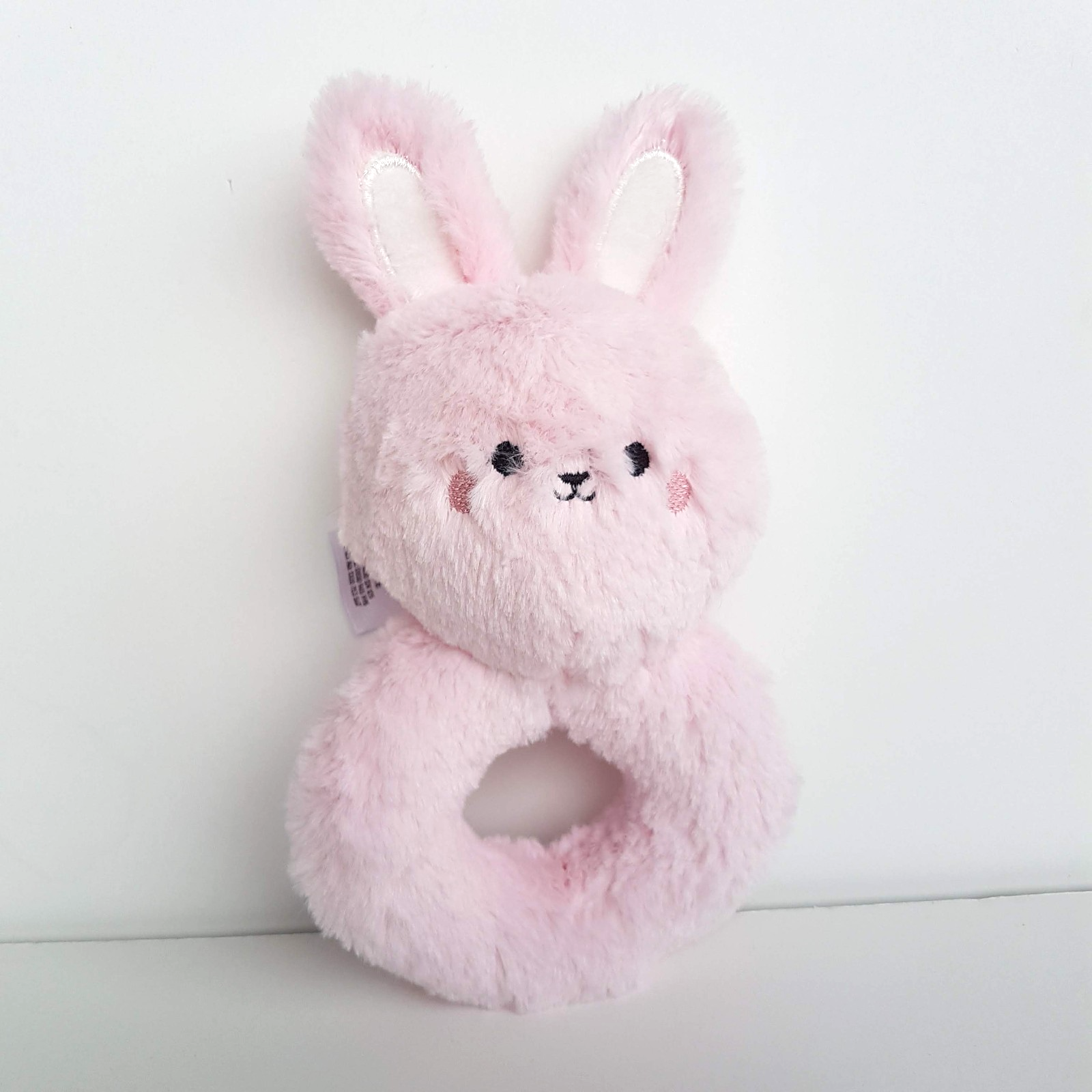 Anko BUNNY RABBIT RATTLE Plush Pink Baby Soft Toy 19cm Stuffed Animal Comforter0