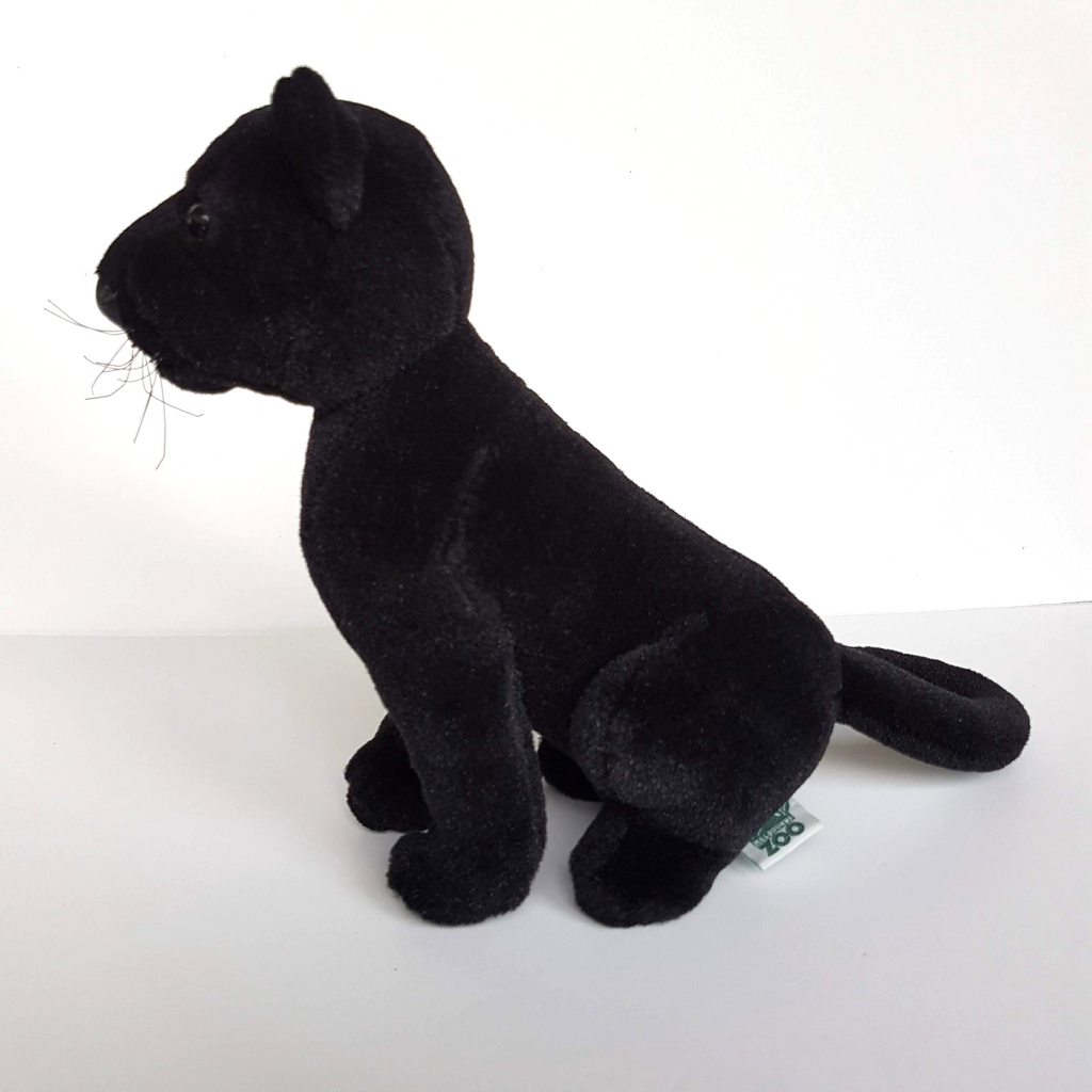 Hansa BLACK PANTHER PUMA Wild Cat 24cm Stuffed Animal Melbourne Zoo Soft Toy6