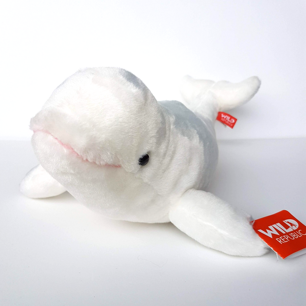 Wild Republic Mini Cuddlekins WHITE BELUGA WHALE 38cm Stuffed Animal Soft Toy4