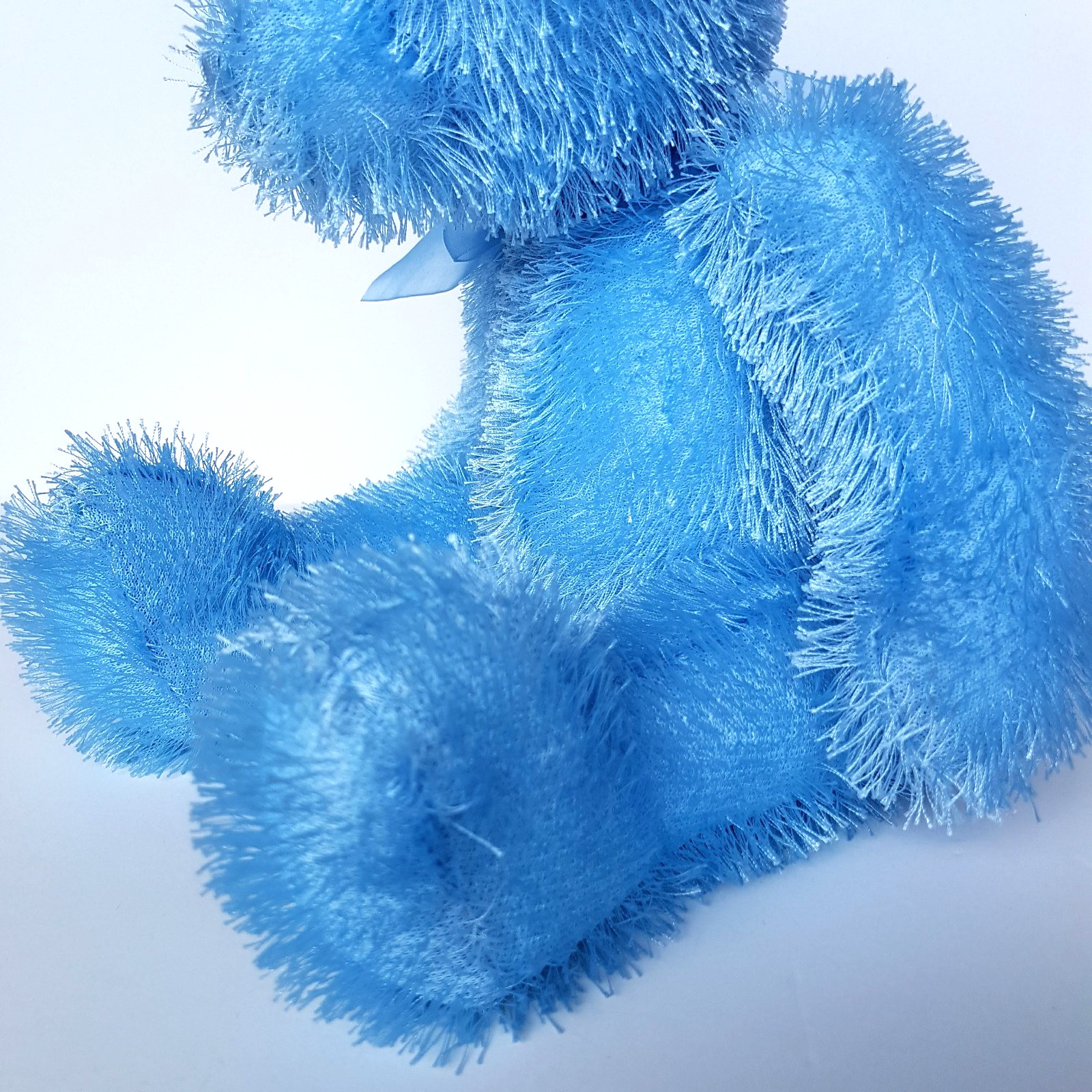 Soft Cuddles CANDY BLUE Teddy Bear 35cm Plush Soft Toy Stuffed Animal Bow Floppy6