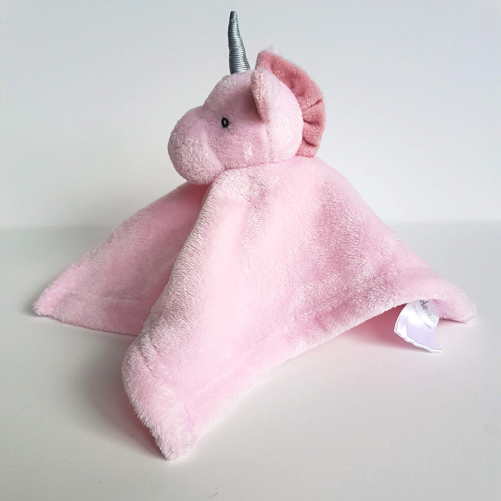 Urban Products PINK UNICORN Baby Lovey Comforter Security Blanket Sleep Soft Toy2