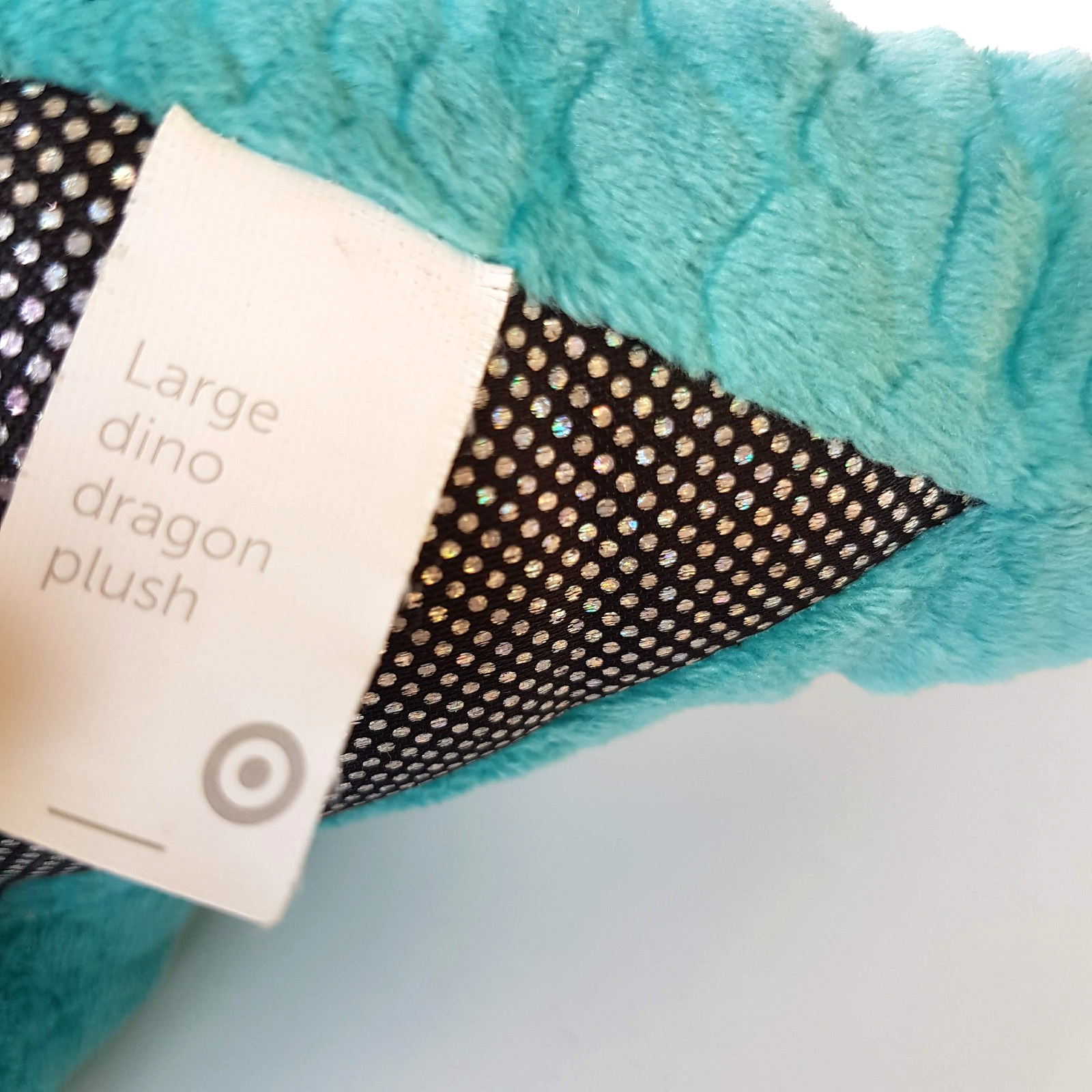 Target LARGE DINO DRAGON Plush Fantasy Stuffed Animal Soft Toy Blue Green Holo12
