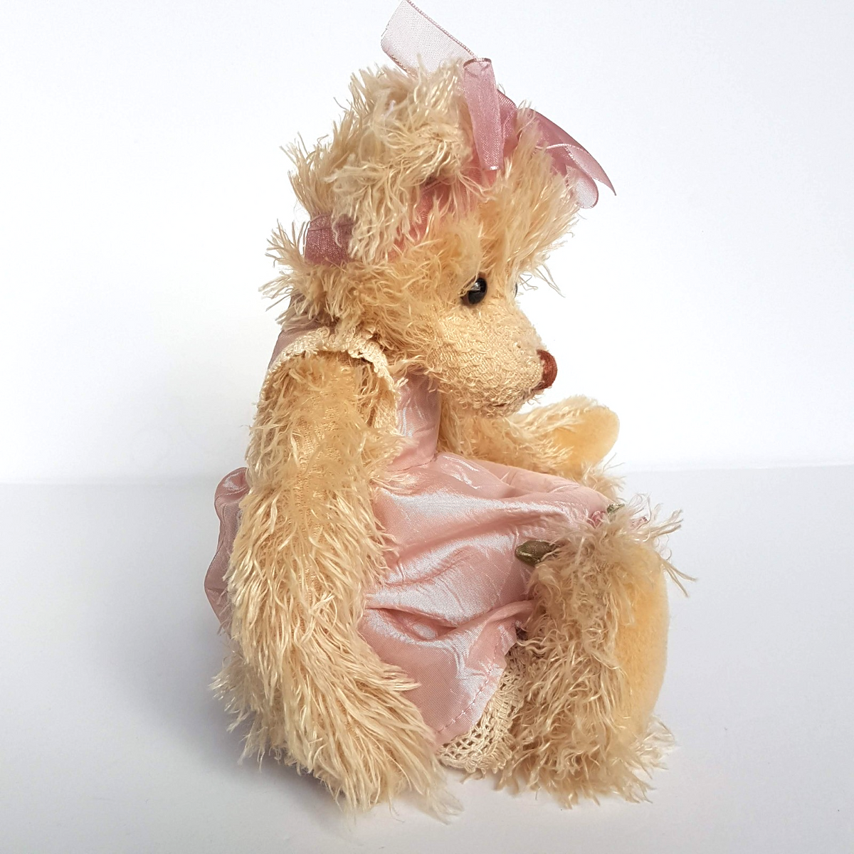 Settle Bears ROSE TAFFETA TEDDY Bear 28cm Plush JOINTED Soft Toy Stuffed Animal9