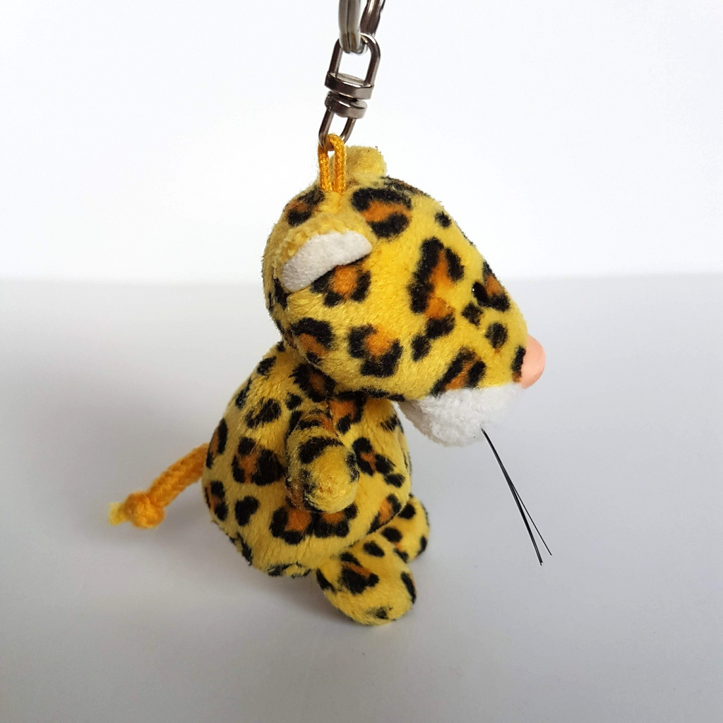 Nici YELLOW JAGUAR KEYCHAIN Leopard Wild Cat Key Ring Stuffed Animal Soft Toy2