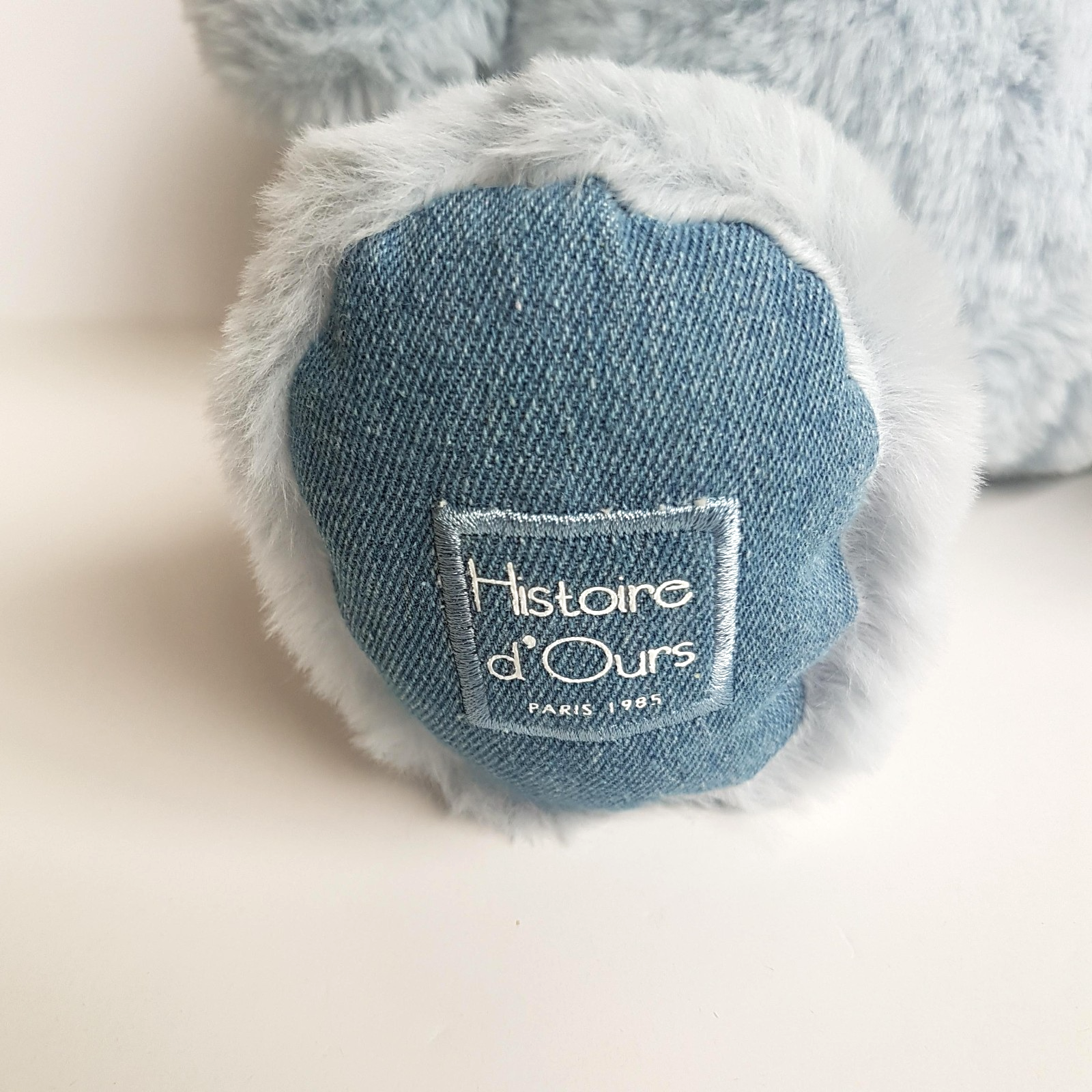 Histoire d'Ours BLUE HIPPO Plush 30cm Stuffed Animal Denim Hipp'o Sleep Soft Toy5
