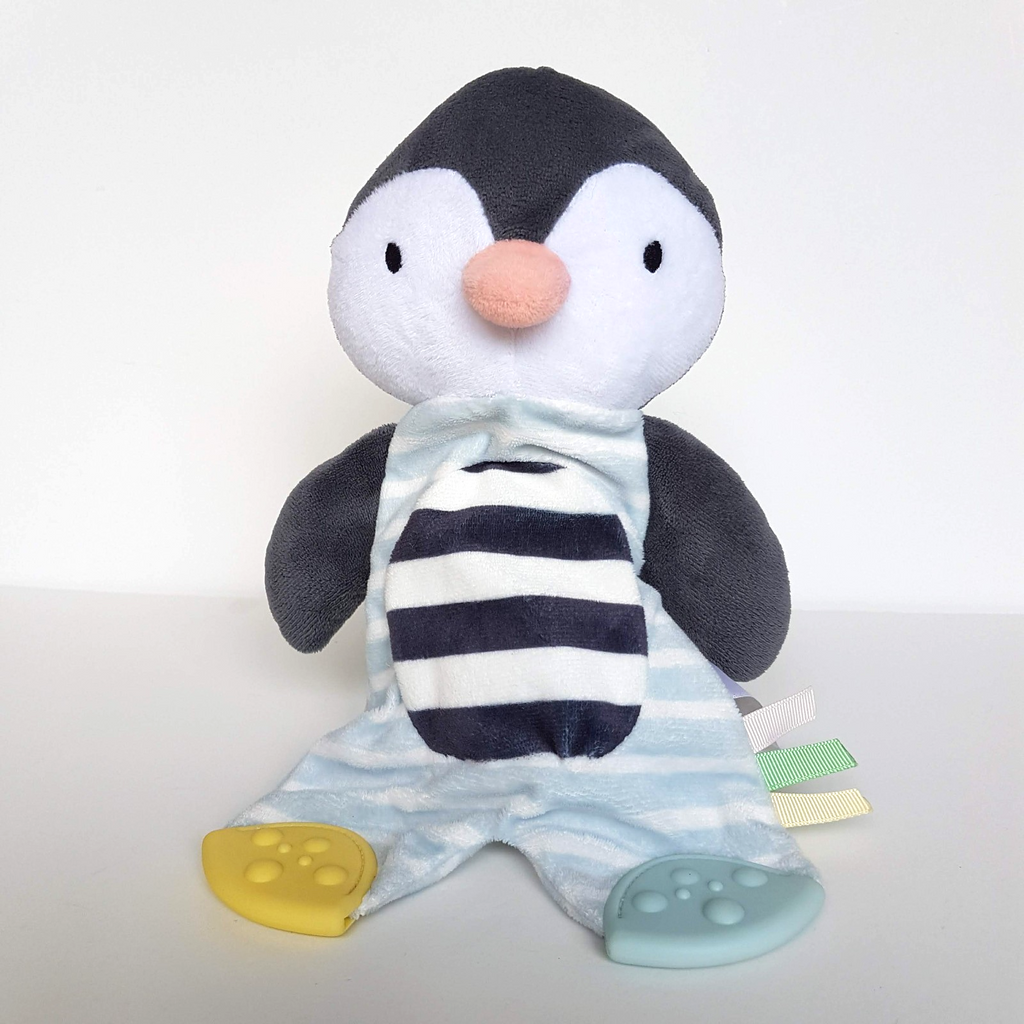 Dymples FLAT PLUSH PENGUIN Lovey Plush Security Blanket Comforter Sleep Soft Toy0