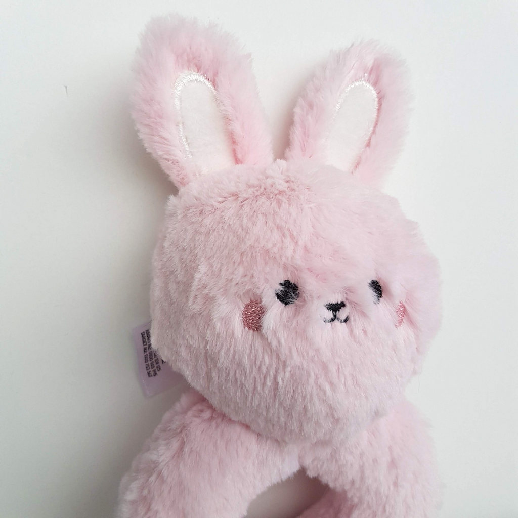 Anko BUNNY RABBIT RATTLE Plush Pink Baby Soft Toy 19cm Stuffed Animal Comforter1