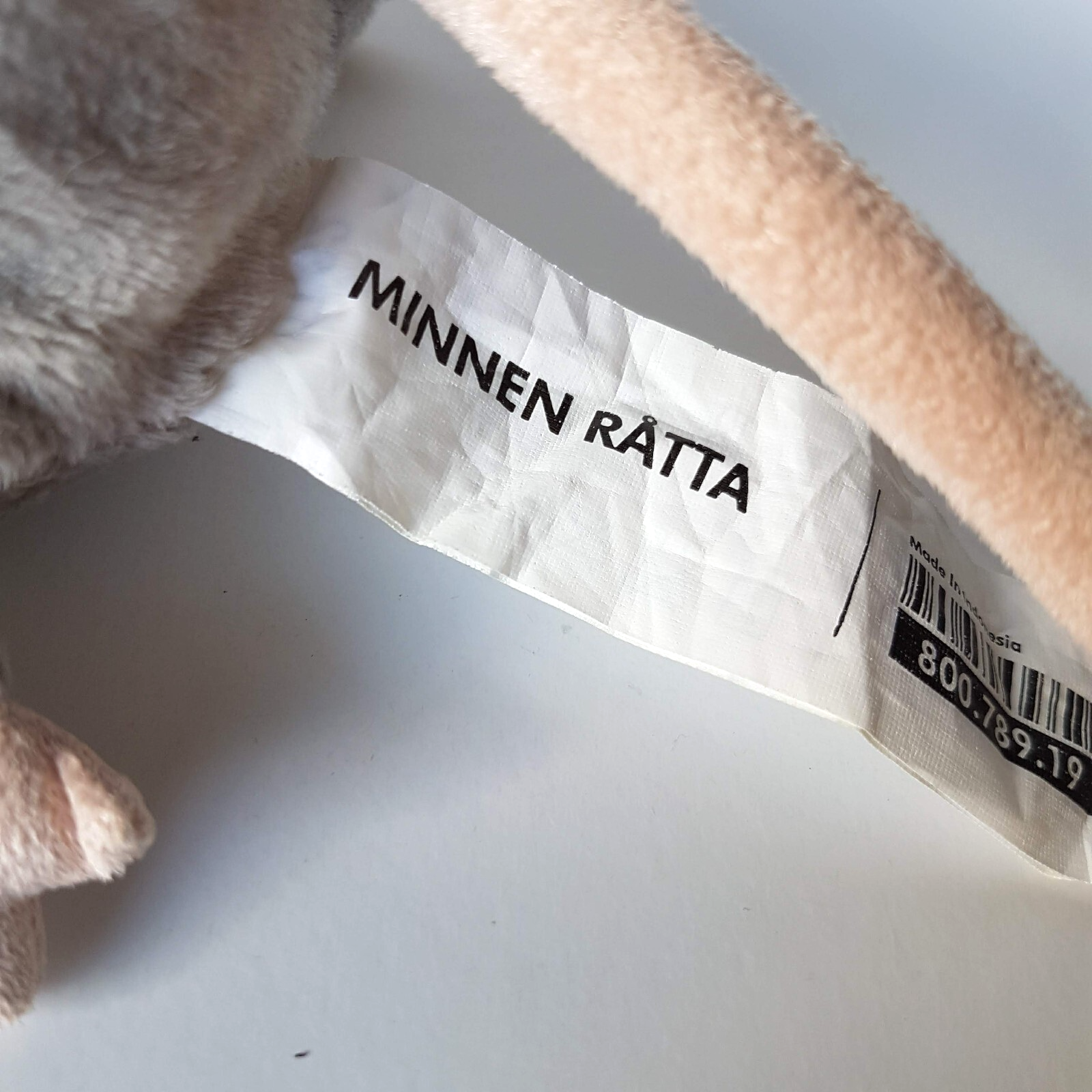 Ikea MINNEN RATTA RAT MOUSE Warm Grey 21cm Plush Stuffed Animal Rodent Soft Toy6