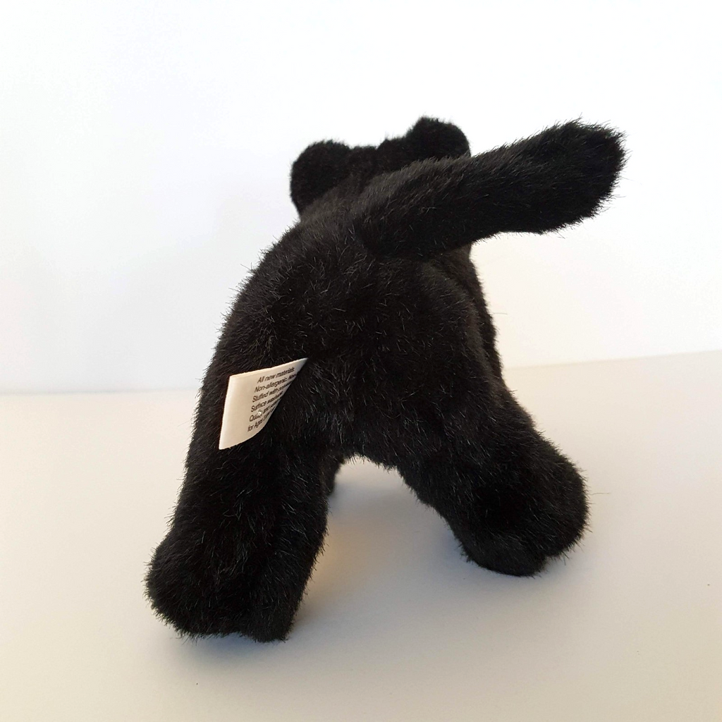 Leosco BLACK PANTHER Wild Cat Plush 15cm Stuffed Animal Korimco Jungle Soft Toy3