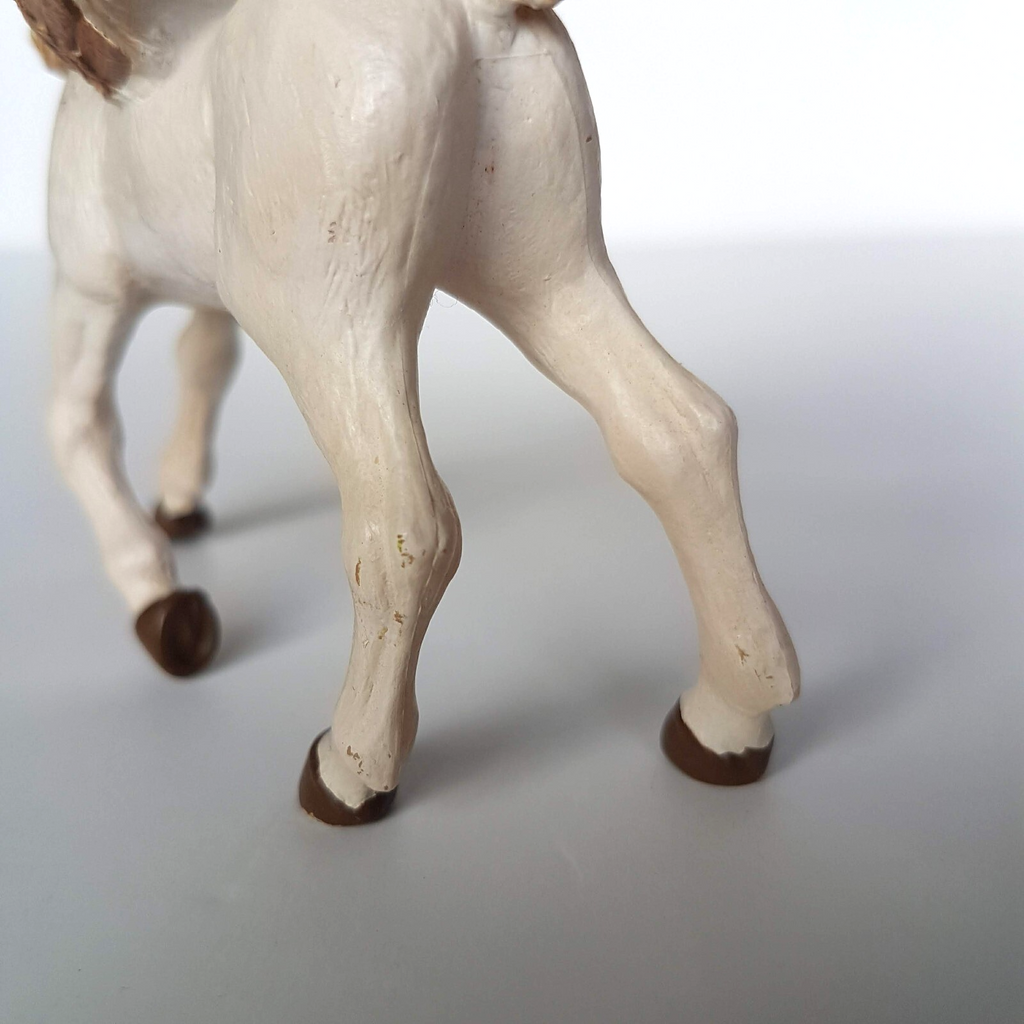 2011 PAPO 9cm BABY PEGASUS Magic Fantasy Horse Figure Figurine White Gold Toy #111