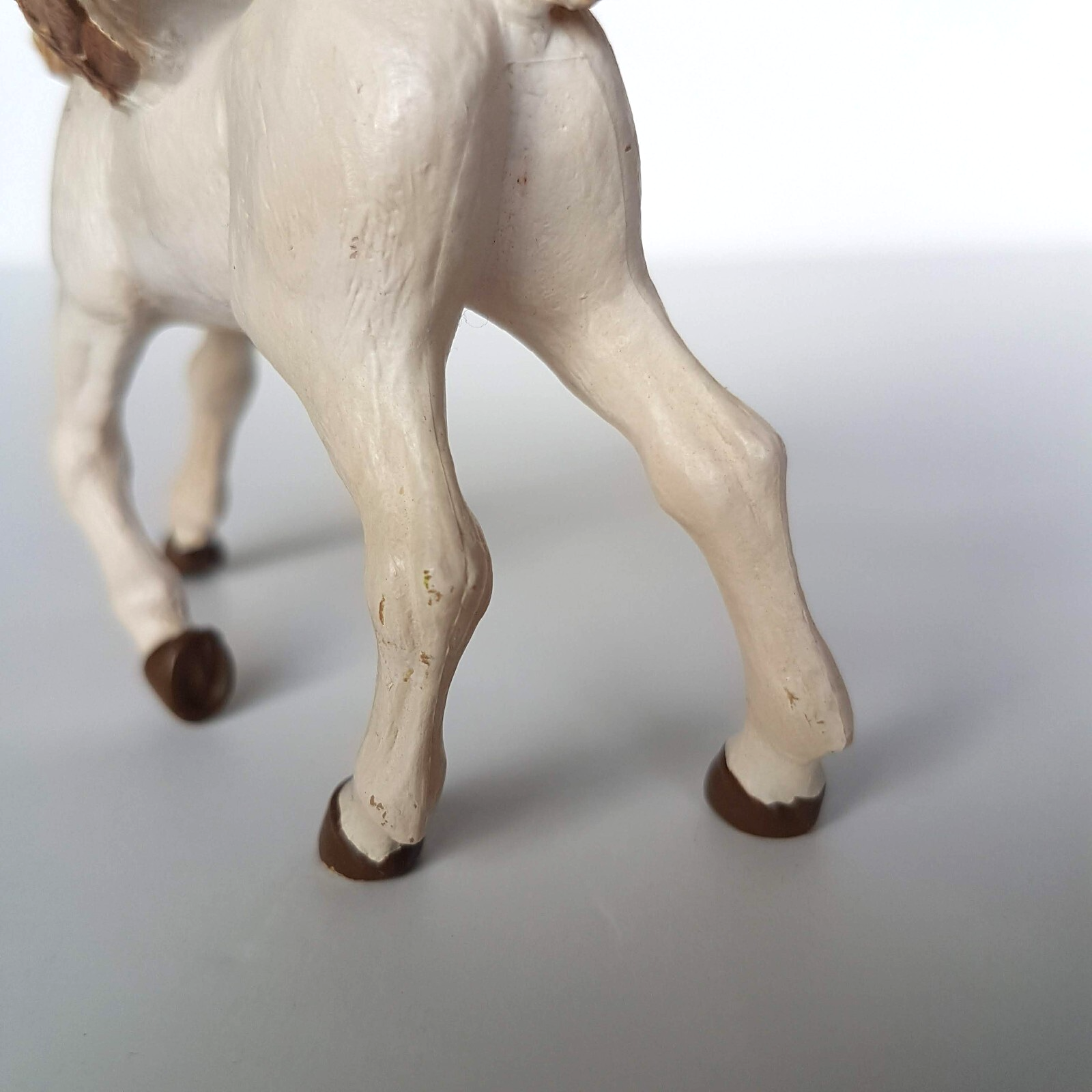 2011 PAPO 9cm BABY PEGASUS Magic Fantasy Horse Figure Figurine White Gold Toy #111