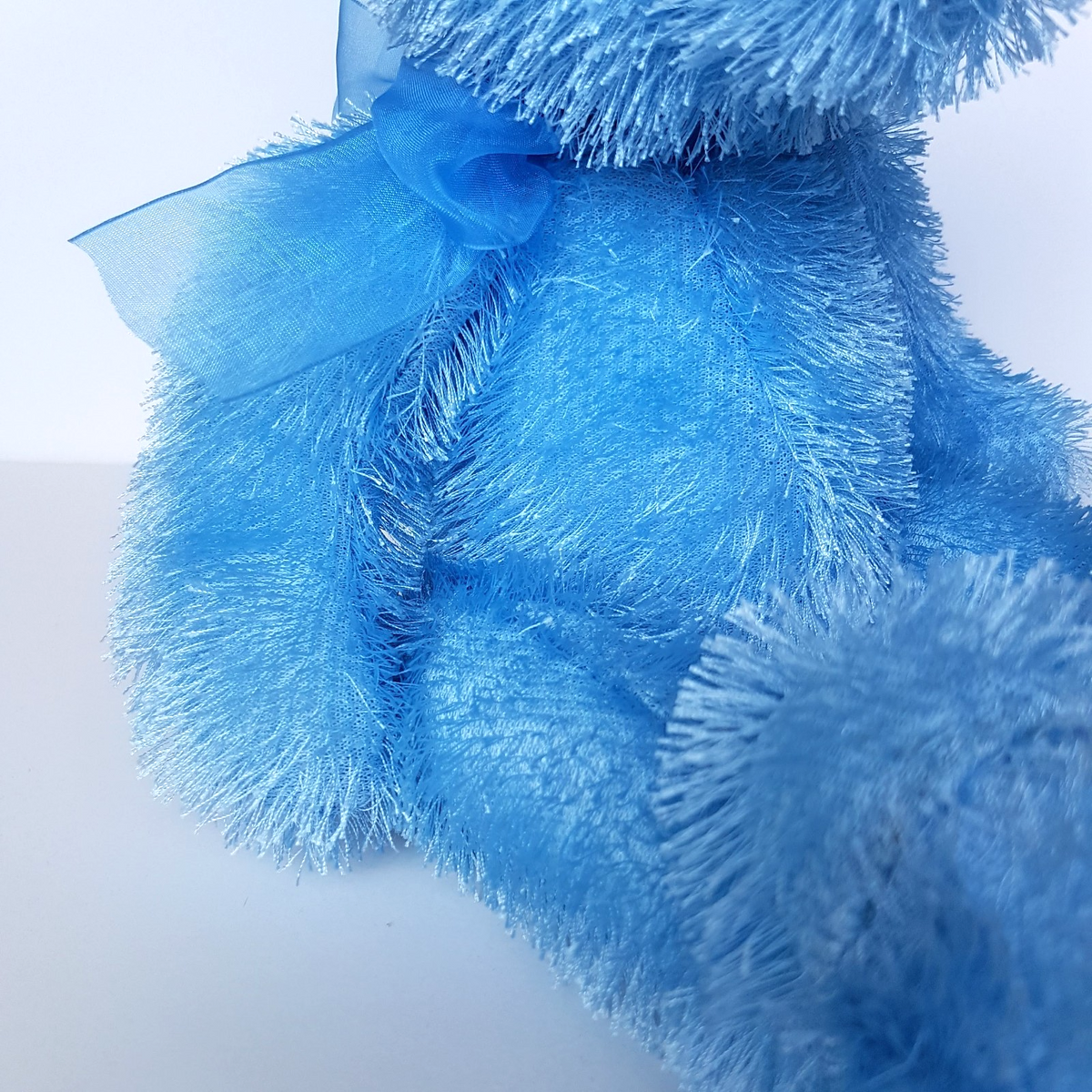 Soft Cuddles CANDY BLUE Teddy Bear 35cm Plush Soft Toy Stuffed Animal Bow Floppy2