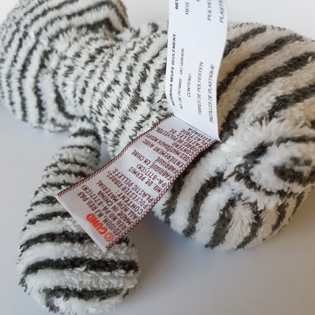 Gund ZAG FLOPPY BEAR Plush 40cm Stuffed Animal Soft Toy Grey White Stripe Cuddly7