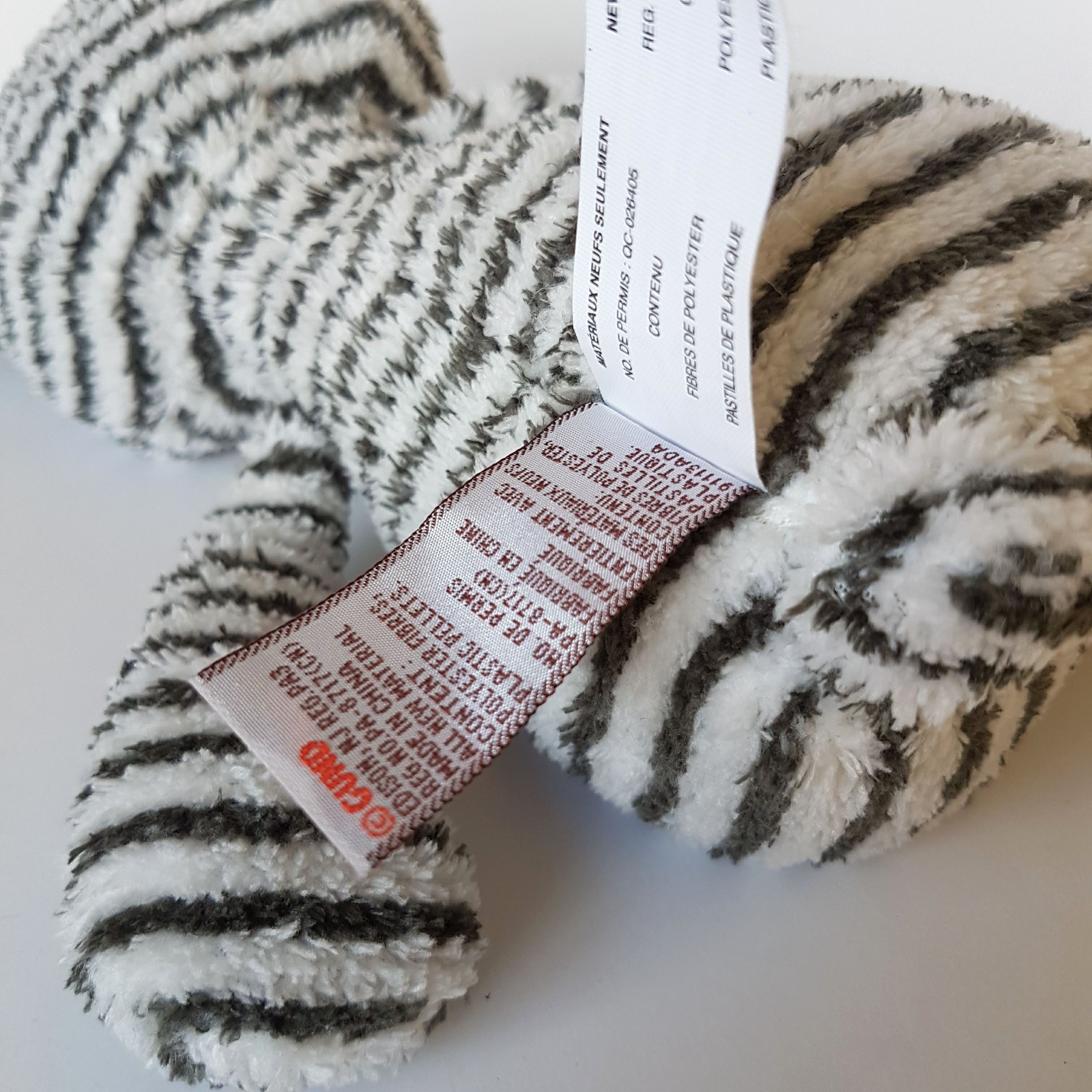 Gund ZAG FLOPPY BEAR Plush 40cm Stuffed Animal Soft Toy Grey White Stripe Cuddly7