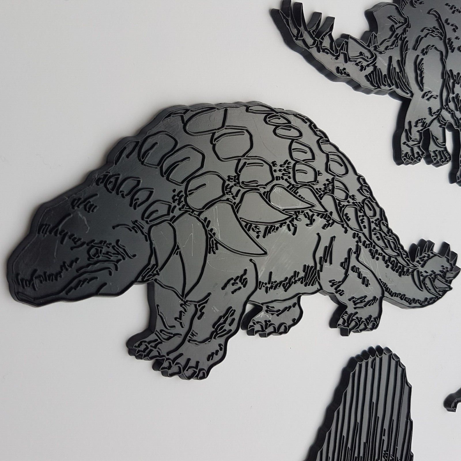 RARE 70s FRANK DOWN Dinosaur Drawing Templates Prehistoric Art Craft Supplies3