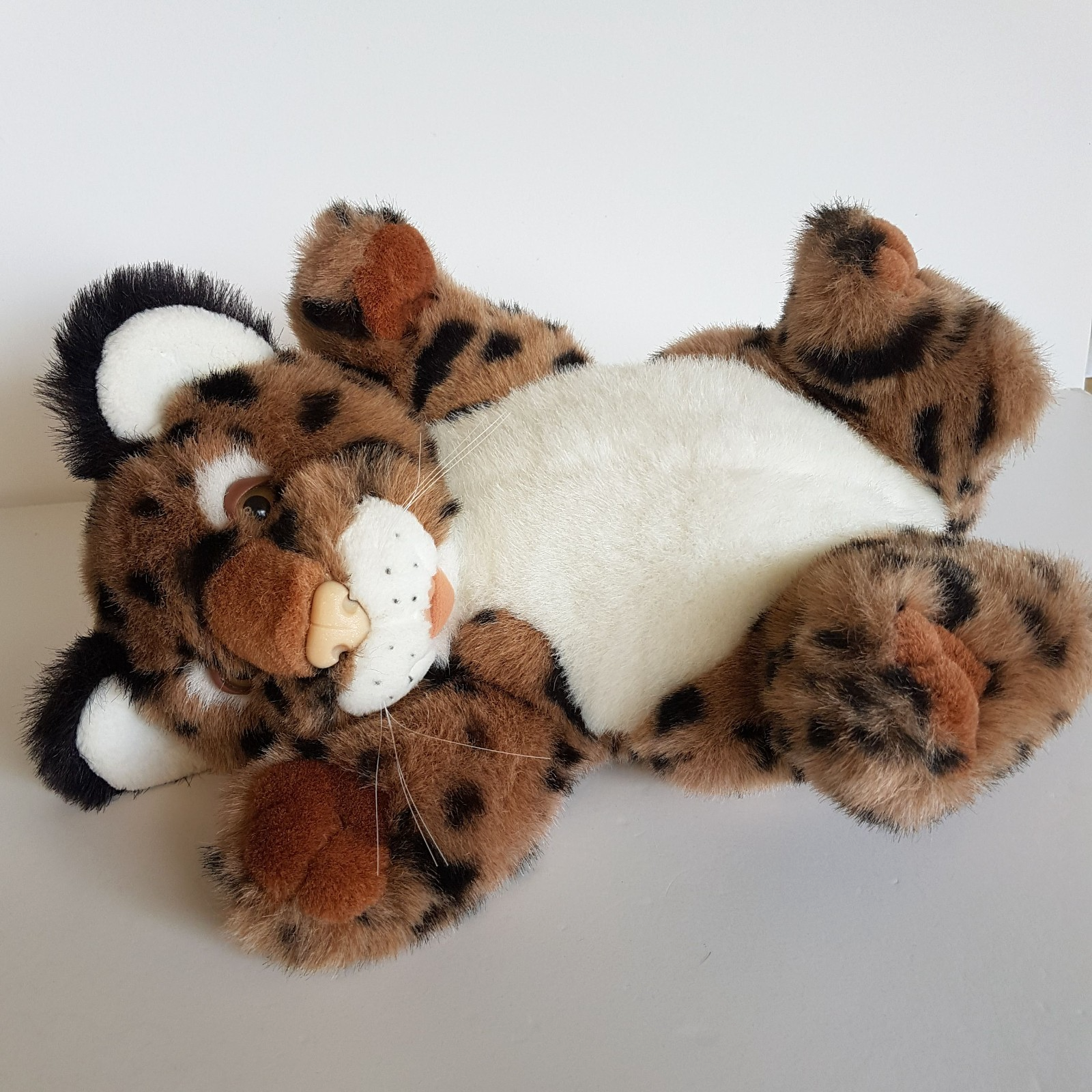 RARE Vintage CHEETAH LEOPARD WILD CAT CUB Plush Soft Toy Stuffed Animal Jungle0