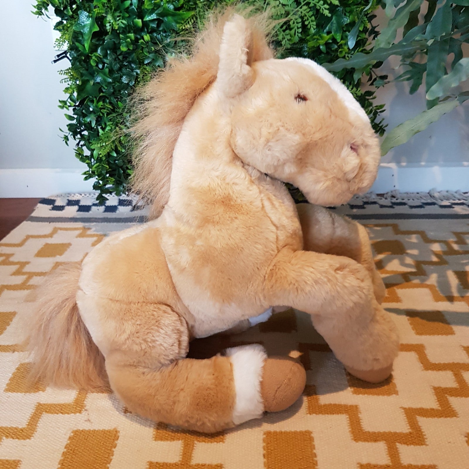 Commonwealth PALOMINO HORSE PONY Floppy Soft Toy Stuffed Animal Equestrian Cute2