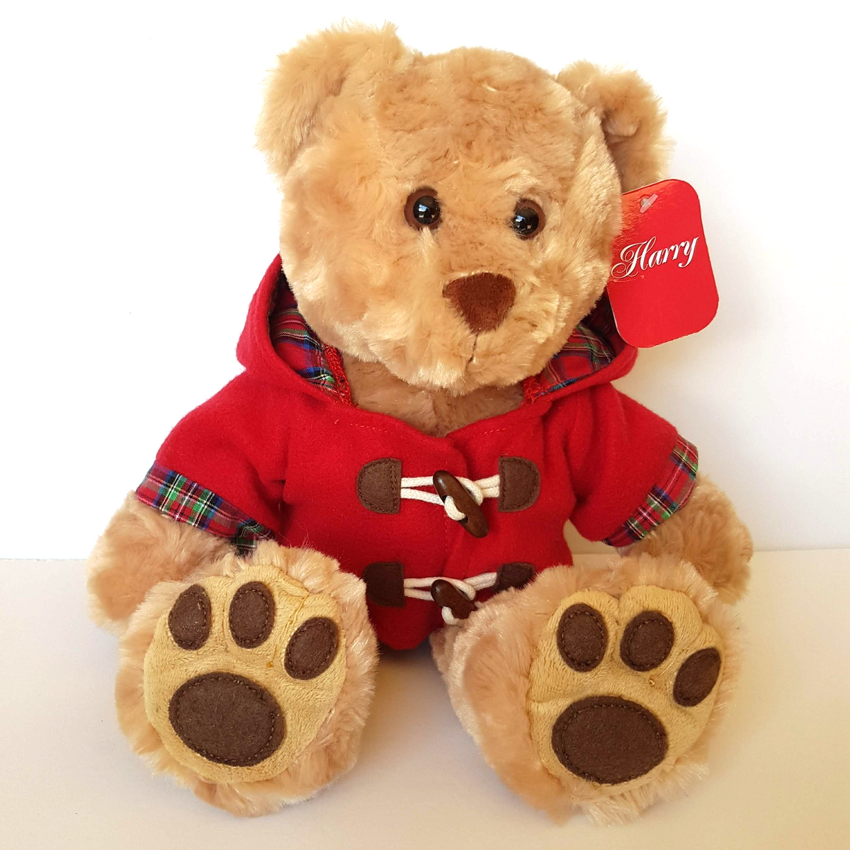 Korimco HARRY TEDDY BEAR Plush 34cm Red Coat Stuffed Animal Soft Toy TAGS Hoodie1