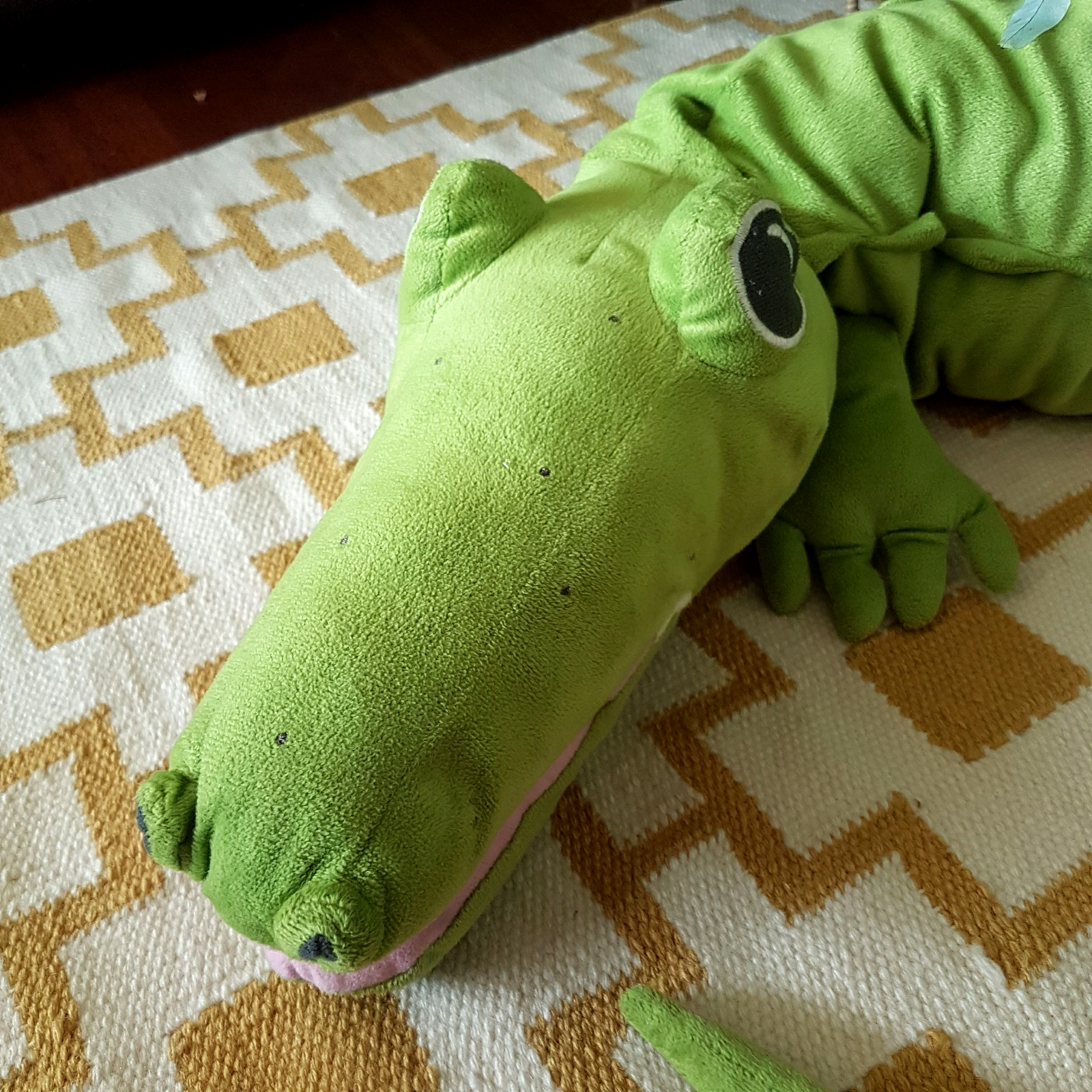 Ikea LARGE CROCODILE 167cm long Alligator Plush Green Soft Toy Stuffed Animal2