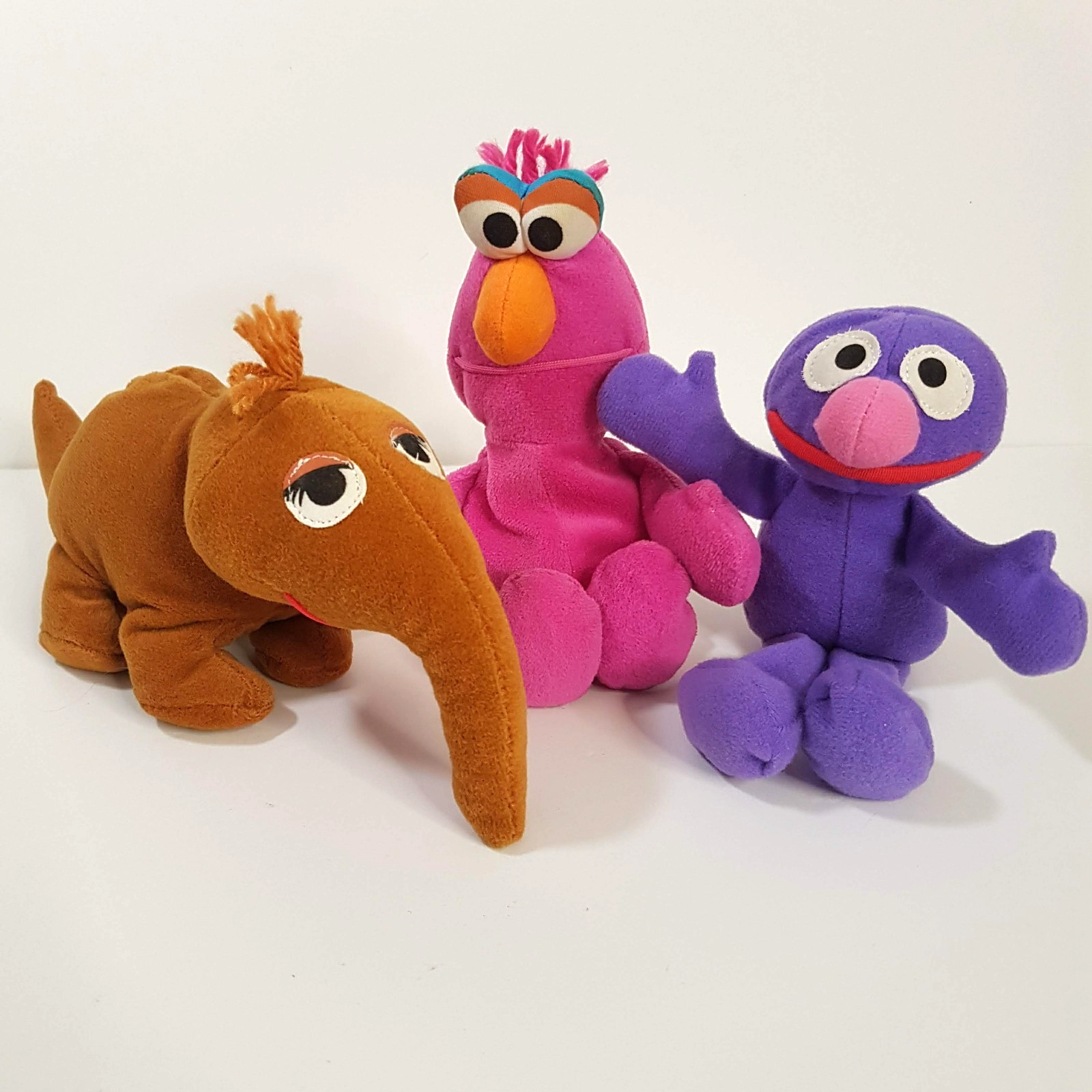 Sesame Street TELLY GROVER SNUFFLEUPAGUS Tyco Vintage Plush 1997 Bean Soft Toy0