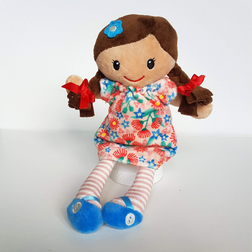 Tiger Tribe RAG DOLL MATILDA 25cm Plush Fabric Doll Soft Toy Floppy Flower Dress0