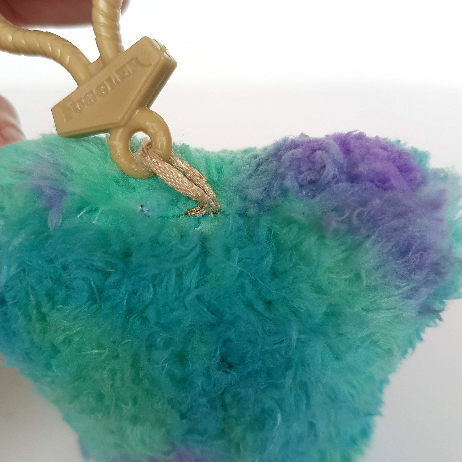 2 FUGGLER KEYRINGS Clips On Funny Ugly Monster Plush Tongue Teeth Toy Accessory7