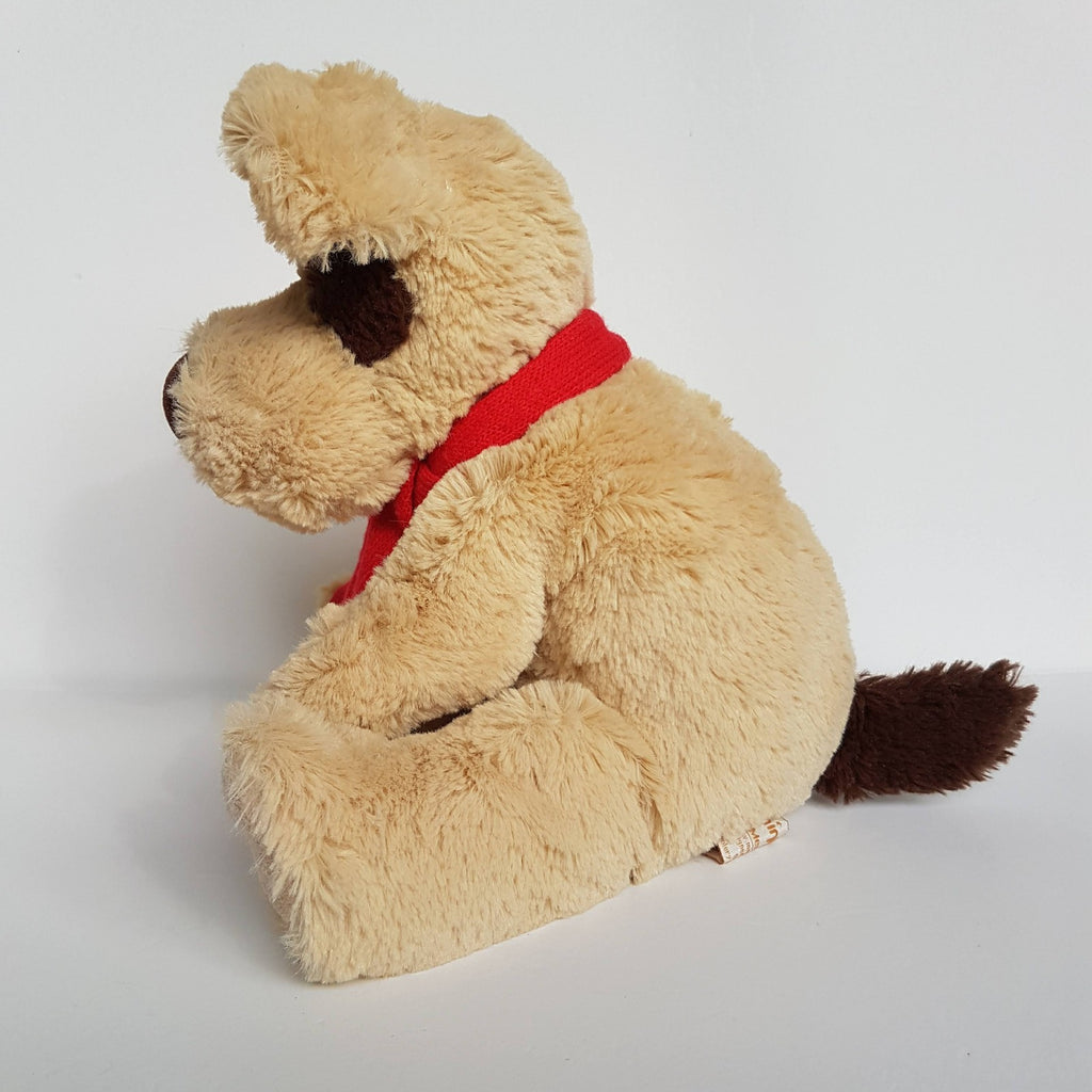 Minkplush MEMPHIS DOG Plush Puppy Stuffed Animal Soft Toy Red Scarf Cuddly Cute1