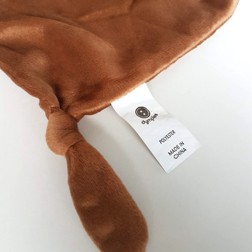 Dymples BROWN BEAR Baby Lovey Plush Security Blanket Comforter Sleep Soft Toy3