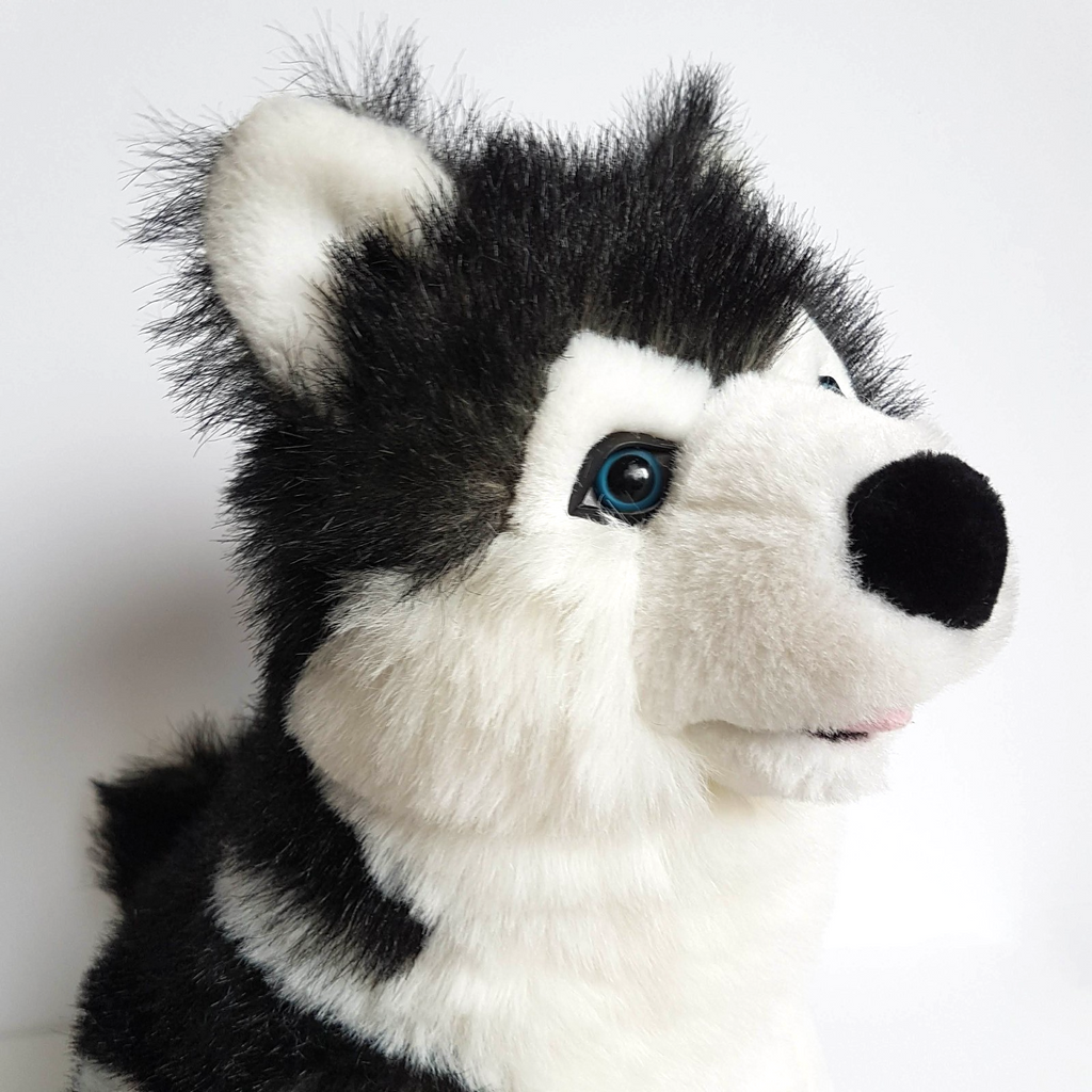 HUSKY DOG Puppy Plush Stuffed Animal 38cm Soft Toy Pet Blue Eyes Sitting Pet1