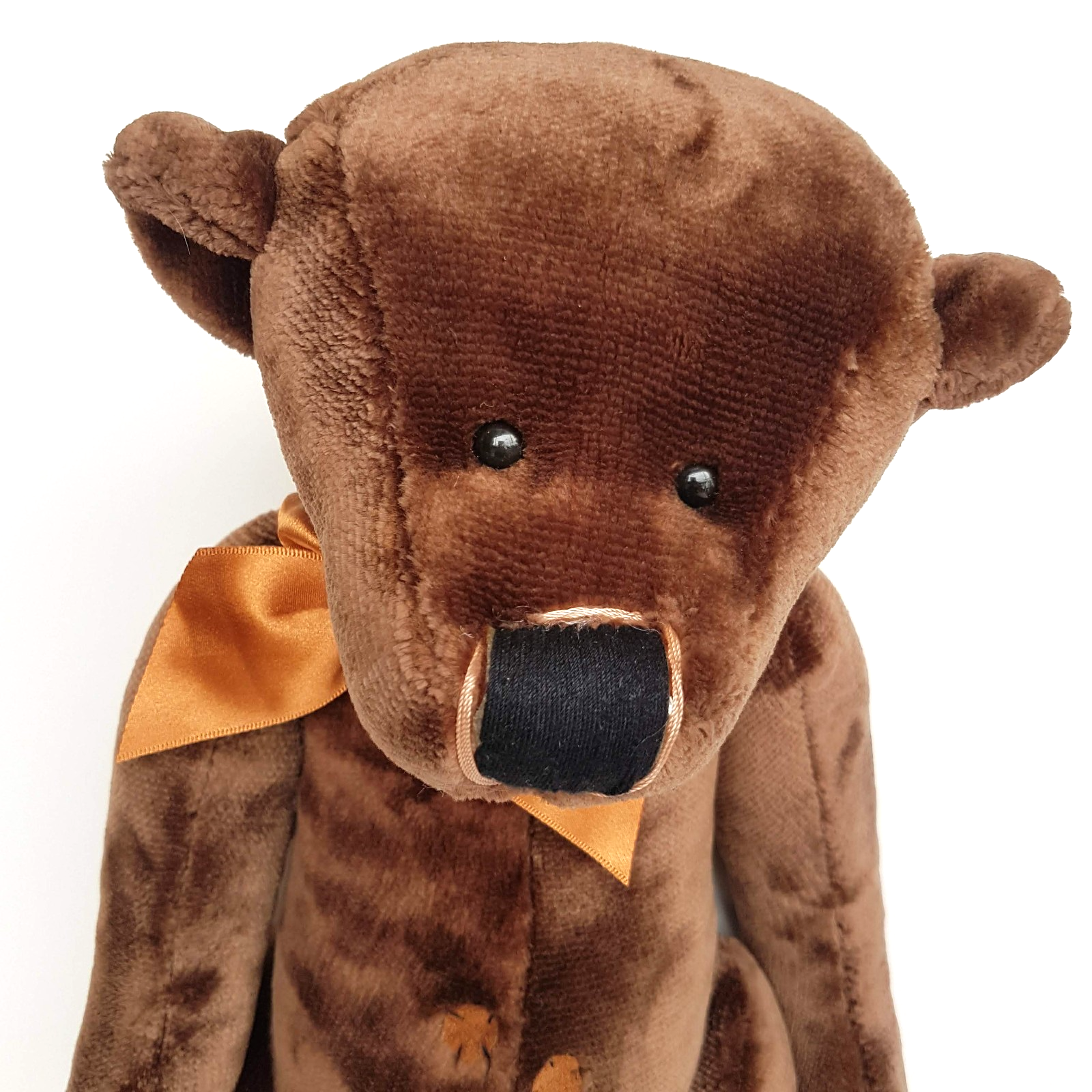Russ WELLESLEY Teddy Bear Plush 42cm Velveteen RARE Stuffed Animal Soft Toy1